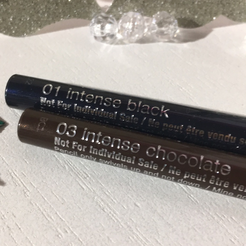 🆕 Set of 2 Clinique Eye-lining Pencils-Absolute Black and Intense Chocolate!